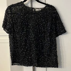 Black Sequins Top